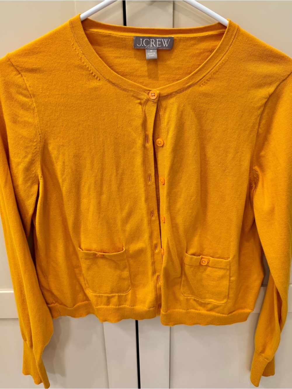 J. Crew Goldenrod Yellow Button Cardigan